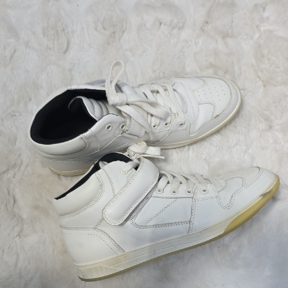 Zara White High-Top Sneakers